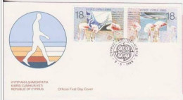 FDC Chypre Cyprus Flaments 1988. - Flamants