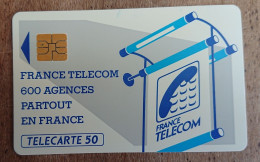 France - Télécarte 50 Unités - France Télécom 600 Agences Partout En France - “600 Agences”