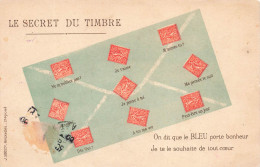 TIMBRES  - Le Secret Du Timbre - Colorisé - Carte Postale Ancienne - Sellos (representaciones)