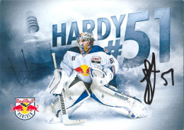 Autogramm Eishockey AK Florian Hardy EHC Red Bull München 14-15 Corsaires Nantes Ducs D’Angers Dijon Chamonix Dornbirn - Wintersport