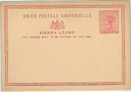 15511 - SIERRA LEONE - Postal History - POSTAL STATIONERY: - Sierra Leone (...-1960)