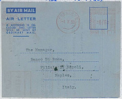 36357  - SIERRA LEONE - Postal History -   AEROGRAMME To ITALY 1958 - Sierra Leona (...-1960)