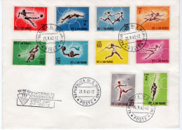 1963 BUSTA FDC CON SERIE COMPLETA DI DIECI  VALORI "PREOLIMPICA  " MOLTO BELLA - Storia Postale