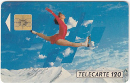 France - 1991 - Télécarte 120 Unités - Jeux Olympiques D'hiver - Patinage Artistique - 1991