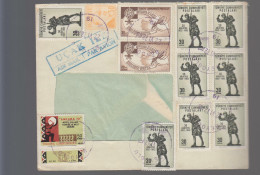 1972 TURKEY+QINDOW AIR MAIL Cover30 Kurusx8+50c+(30+5)Kurusx2+50 Kurus ANKARA 70-F235 - Covers & Documents