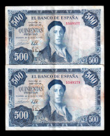 España Spain Pareja Impar 500 Pesetas Ignacio Zuloaga 1954 Pick 148 Sin Serie Mbc/+ Vf/+ - 500 Pesetas