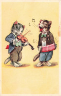 ILLUSTRATEUR - Des Chats Musiciens - Colorisé -  Carte Postale Ancienne - Autres & Non Classés