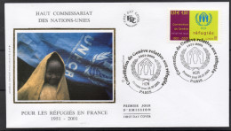 FRANCE 2001 FDC - YT 3416 - Cinquantenaire De La Convention De Genève Relative Aux Réfugiés - PARIS TTB - 2000-2009