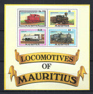 MAURICE Ca. 1998: Bloc "LOCOMOTIVES" Neufs** - Maurice (1968-...)