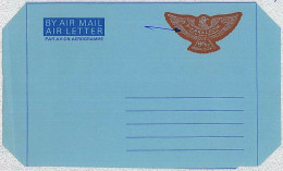 36360  - SIERRA LEONE - Postal History -  AEROGRAMME - EAGLES Birds DIAMONDS Metal - NICE!! - Sierra Leona (...-1960)