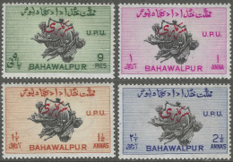 Bahawalpur(India). 1949 Official O/P. 75th Anniversary Of The Universal Postal Union. MH Complete Set. SG O28-O31 - Bahawalpur