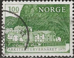 NORWAY 1975 European Architectural Heritage Year. - 1k Nusfjord Fishing Harbour, Lofoten Islands FU - Used Stamps