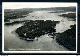 K07677)Ansichtskarte: Berlin - Wannsee, Pfaueninsel - Luftbild - Wannsee