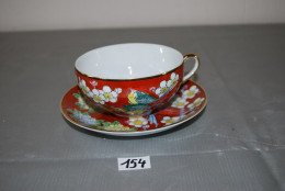 C154 Magnifique Ensemble - Tasse Et Sous Tasse - Hand Made - Other & Unclassified