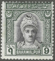 Bahawalpur(India). 1948 HH Amir Of Bahawalpur. 9p MH. SG 21 - Bahawalpur