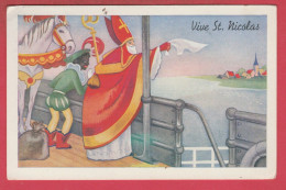 Vive St Nicolas / Sinterklaas ... Bateau, Pâge / Boot, Dienaar ( Voir Verso ) - Nikolaus