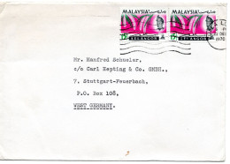 61112 - Malaysia / Selangor - 1970 - 2@15c Blume A Bf KUALA LUMPUR -> Westdeutschland - Malesia (1964-...)