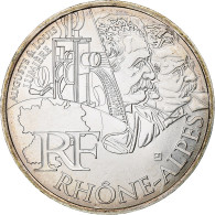 France, 10 Euro, Rhône Alpes, 2012, Paris, SPL+, Argent, Gadoury:EU514, KM:1886 - France