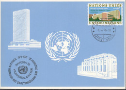 UNO GENF, Blaue Karte Mi. Nr. 32, Wuppertal 1976 - Brieven En Documenten