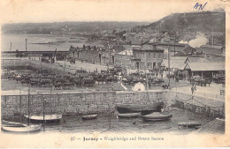 Royaume Uni - Jersey - Weighbridge And Potato Season - Bateau - Attelage - Oblitéré 1907 - Carte Postale Ancienne - Sonstige & Ohne Zuordnung