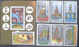 Mongolia  1990  The Seven World  Wonders  7 V +  S/S   MNH - Mongolie