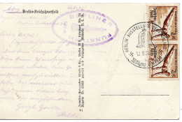 61117 - Deutsches Reich - 1936 - 2@3Pfg Olympiade A AnsKte SoStpl BERLIN - AUSSTELLUNG DEUTSCHLAND -> (Adresse Radiert) - Sommer 1936: Berlin