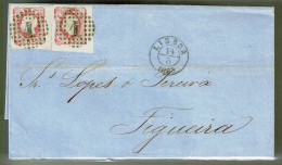 Portugal, 1865, # 16, Lisboa-Figueira - Brieven En Documenten