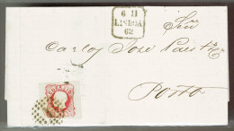 Portugal, 1862, # 16, Lisboa-Porto - Briefe U. Dokumente