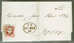 Portugal, 1862, # 13, Lisboa-Porto - Lettres & Documents