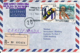El Salvador Registered Air Mail Cover Sent To Germany 30-5-1996 - Salvador