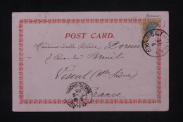 ANTILLES DANOISES - N° Yvert 7a ( Moitié Du 4ct ) Sur Carte Postale De St Thomas Pour La France En 1903 - L 148800 - Dänische Antillen (Westindien)