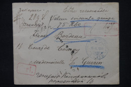 RUSSIE - Enveloppe Cachetée En Recommandé Pour La France - L 148801 - Storia Postale