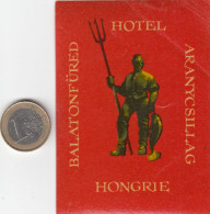 ETIQUETA - STICKER - LUGGAGE LABEL   HOTEL BALATONFURED ARANYCSILLAC - BUDAPEST -  HONGRIE - HUNGARY - Etiquetas De Hotel