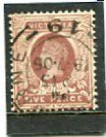 AUSTRALIA/VICTORIA - 1897  5d  RED BROWN  FINE  USED  SG 338 - Usati