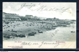 K10918)Ansichtskarte: Folkestone, The Beach - Folkestone