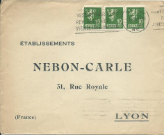 NORVEGE LETTRE 30c OSLO POUR LYON ( RHONE ) DE 1931 LETTRE COVER - Brieven En Documenten