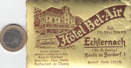 ETIQUETA - STICKER - LUGGAGE LABEL HOTEL BEL-AIR - ECHTERNACH  - LUXEMBOURG - Etiquetas De Hotel