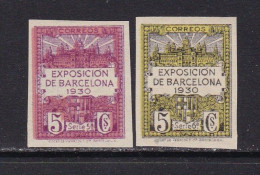 1929 - España - Barcelona - Edifil 4s/5s - Sin Dentar - Exposicion De Barcelona 1930 - MNG - Barcelone