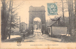 France - Villevallier Le Pont Suspendu - Oblitéré 1907 - Carte Postale Ancienne - Other & Unclassified