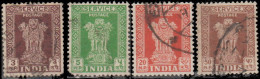 Inde Service 1957/58 - S 16/22 -  Colonne D'Asoka (4 V.) - Sellos De Servicio