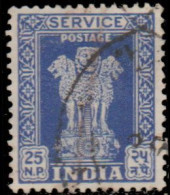Inde Service 1957/58 - S 21 - 25 Np Colonne D'Asoka - Sellos De Servicio