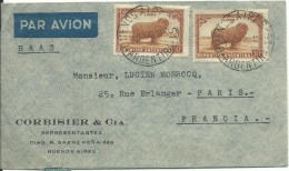 ARGENTINE LETTRE 60c BUENOS AIRES POUR PARIS DE 1948 LETTRE COVER - Lettres & Documents