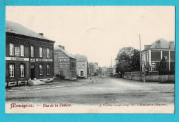 * Momignies (Hainaut - La Wallonie) * (J. Gerday - Lemye, Imp Lib) Rue De La Station, Café Au Commerce, Unique, TOP - Momignies