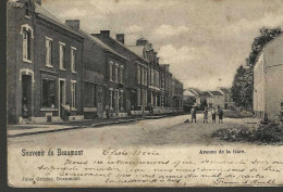 "Souvenir De BEAUMONT  - Avenue De La Gare » - Ed. Jules Grimar, Beaumont (1901) - Beaumont