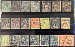 CHINA, INDOCHINE, TCHONGKING, STAMPS LOT IN BLACK CARD (CLEARANCE) - Nuovi