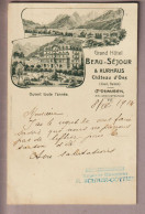 Motiv Hotel 1914-04-09 Château-d'Oex VD Grand Hotel Beau-Séjour & Kurhaus - Hotels, Restaurants & Cafés