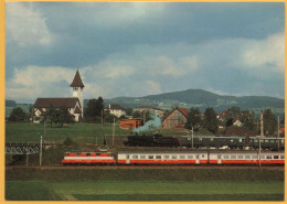 WETZIKON Bahn Dampfzug Und Moderner Städteschnellzug - Wetzikon