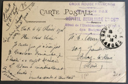 France, Griffe Hopital Auxiliaire Sur CPA De Dax 18.1.1918 - (B3909) - 1. Weltkrieg 1914-1918