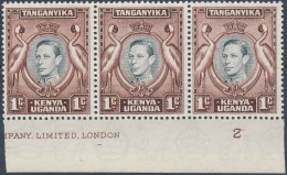 K.U.T SG **131af (MNH), Variant "Tadpole Flaw" - Kenya, Uganda & Tanganyika