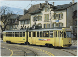 Neuchatel Triebwagen BE 4/6 594 . Pub Cinzano - Strassenbahnen